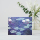 Water Lelies Pink Claude Monet Briefkaart (Staand voorkant)