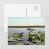 Water ligt in een vijver op zee briefkaart (Voorkant / Achterkant)