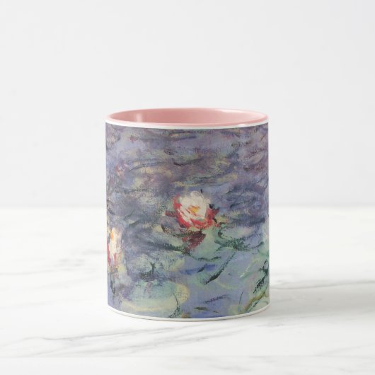 WATER LIGT IN PINK BLUE POND VAN Claude Monet Mok (Midden)