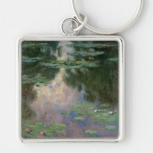 WATER LIGT IN PINK GREEN POND DOOR Claude Monet Sleutelhanger