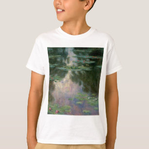 WATER LIGT IN PINK GREEN POND DOOR Claude Monet T-shirt