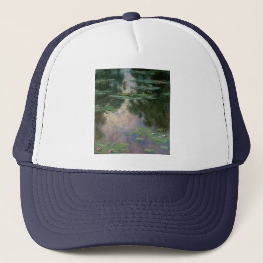 WATER LIGT IN PINK GREEN POND DOOR Claude Monet Trucker Pet (Voorkant)