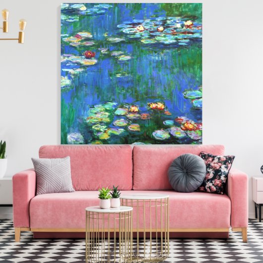 Water Lilies, 1916 Canvas Afdruk (Insitu (Woonkamer))