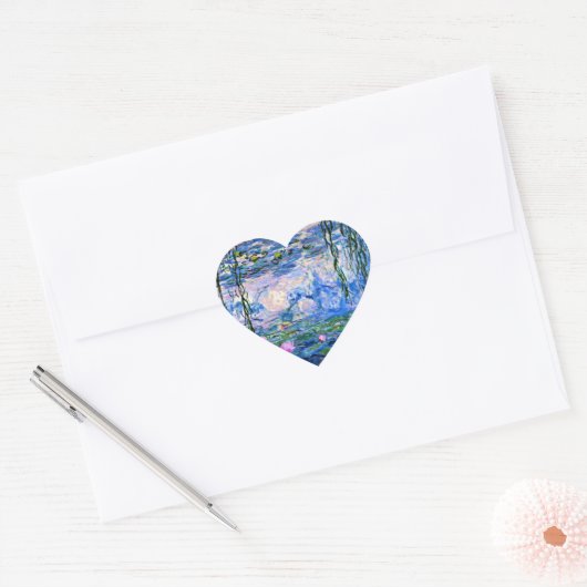 Water Lilies, 1919, Claude Monet, Hart Sticker (Envelop)
