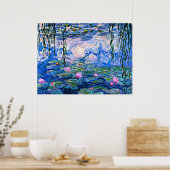 Water Lilies, 1919, schilderij van Monet Poster (Keuken)