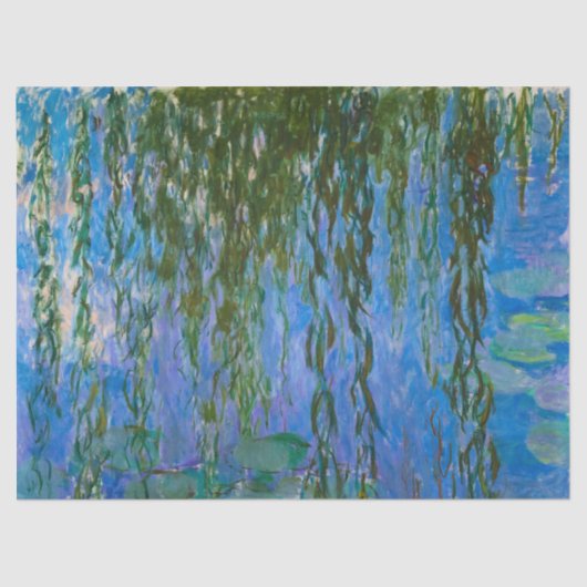 Water Lilies and Weeping Willow Branches by Monet Tissuepapier (Voorkant)