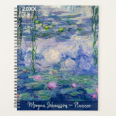  Water Lilies by Monet | Custom Text Planner (Voorkant)