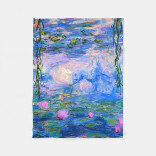 Water Lilies Claude Monet teruggezet Fleece Deken