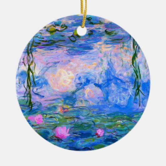Water Lilies Claude Monet teruggezet Keramisch Ornament (Voorkant)