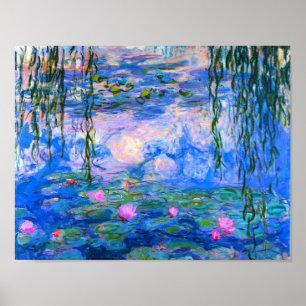 Water Lilies Claude Monet teruggezet Poster