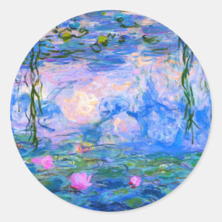 Water Lilies Claude Monet teruggezet Ronde Sticker