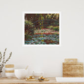 Water Lilies en Japanse brug door Claude Monet Poster (Keuken)