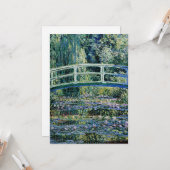 Water Lilies en Japanse brug Kaart (Voorkant / Achterkant in situ)