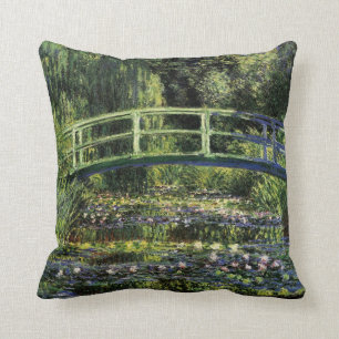 Water Lilies en Japanse brug Kussen