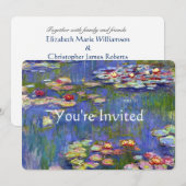 Water Lilies Fine Art Wedding Kaart (Voorkant / Achterkant)