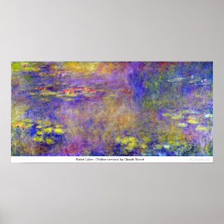 Water Lilies - (Gele nirvana) van Claude Monet Poster