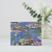 Water Lilies Impressionisme Briefkaart (Staand voorkant)