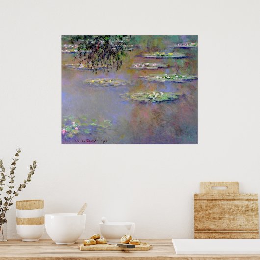 Water Lilies Impressionisme Poster (Keuken)