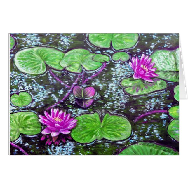 Water Lilies-kaart (Voorkant Horizontaal)