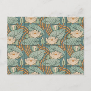 Water Lilies Lily Art Nouveau Natuur Briefkaart