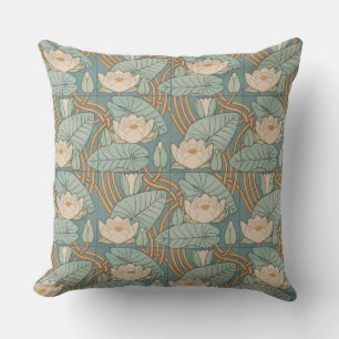 Water Lilies Lily Art Nouveau Natuur Buitenkussen