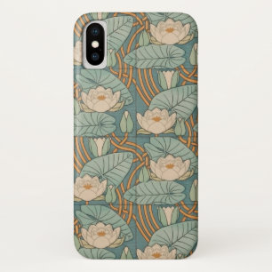 Water Lilies Lily Art Nouveau Natuur iPhone X Hoesje
