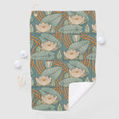 Water Lilies Lily Art Nouveau Natuur Golfhanddoek (Insitu)