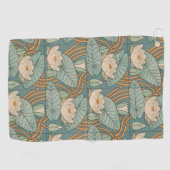 Water Lilies Lily Art Nouveau Natuur Golfhanddoek (Horizontaal)