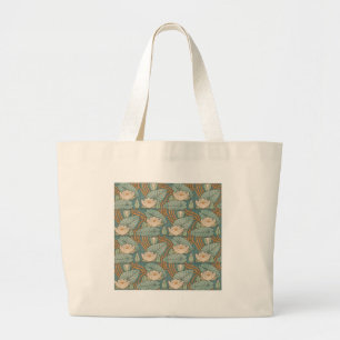 Water Lilies Lily Art Nouveau Natuur Grote Tote Bag
