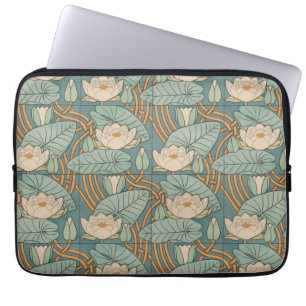 Water Lilies Lily Art Nouveau Natuur Laptop Sleeve