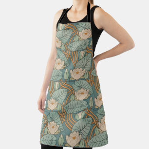 Water Lilies Lily Art Nouveau Natuur Schort