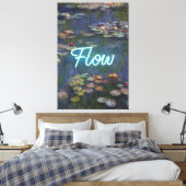 Water Lilies Remix – Neon “FLOW” Wall Art & Gifts Canvas Afdruk (Insitu (Slaapkamer))