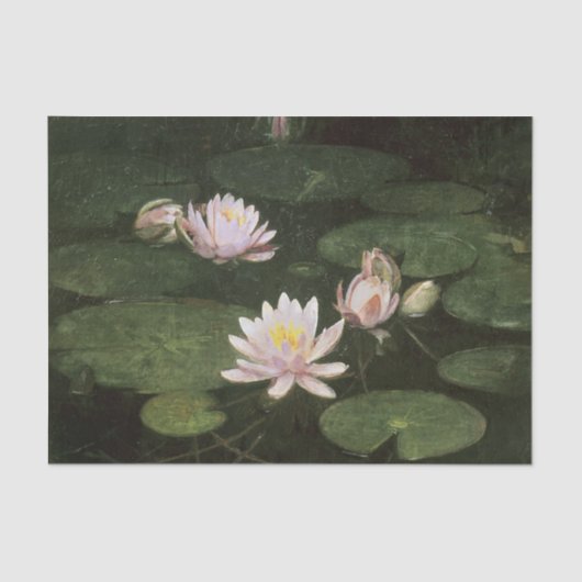 Water Lilies (roze) van Abbott Thayer Tissuepapier (Voorkant)