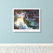 Water Lilies, Sun Claude Monet instellen Canvas Afdruk (Insitu (Houten vloer))