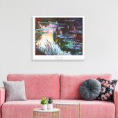 Water Lilies, Sun Claude Monet instellen Canvas Afdruk (Insitu (Woonkamer))