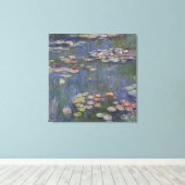Water Lilies van Claude Monet Canvas Afdruk (Insitu (Houten vloer))