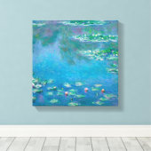 Water Lilies van Claude Monet Canvas Afdruk (Insitu (Houten vloer))