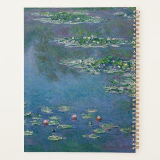 Water Lilies van Claude Monet Planner (Achterkant)