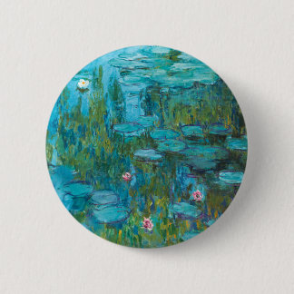 Water Lilies van Claude Monet Ronde Button 5,7 Cm