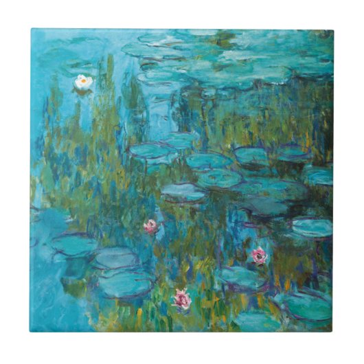 Water Lilies van Claude Monet Tegeltje (Voorkant)