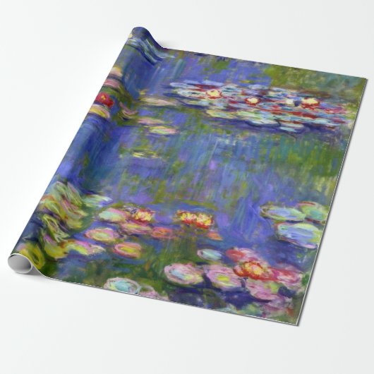 Water Lilies van Monet Cadeaupapier (Uitgerold)