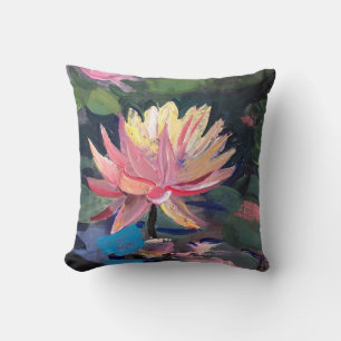 Water Lillie, schilderen Kussen