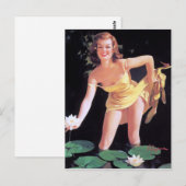 Water Lillies omhoog Briefkaart (Voorkant / Achterkant)