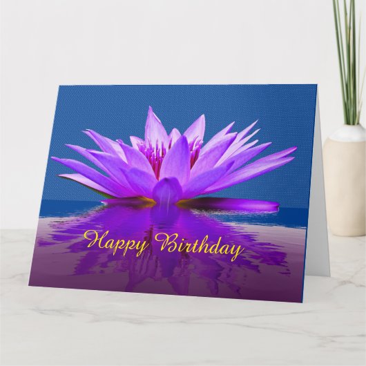 Water Lilly Birthday Kaart (Voorkant)