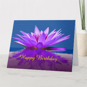 Water Lilly Birthday Kaart