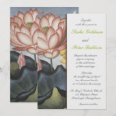 Water Lilly Floral Wedding Invitation Kaart (Voorkant / Achterkant)