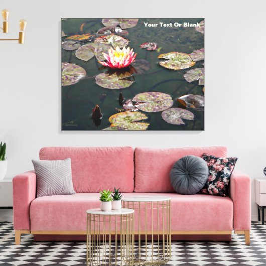Water Lily Blossom Canvas Afdruk (Insitu (Woonkamer))