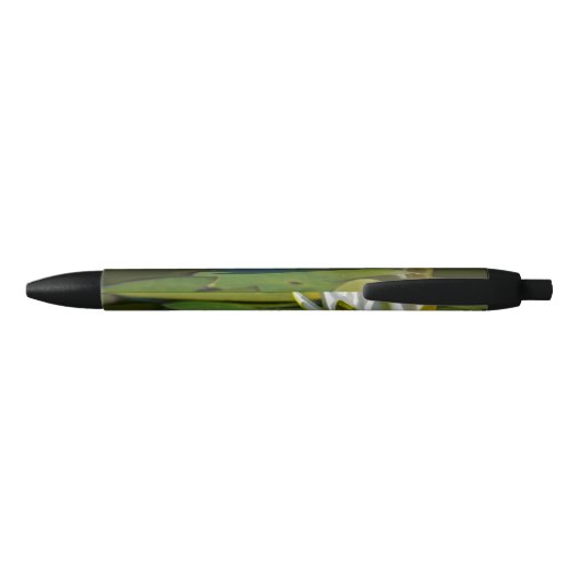 Water Lily Blossom Zwarte Inkt Pen (Achterkant)