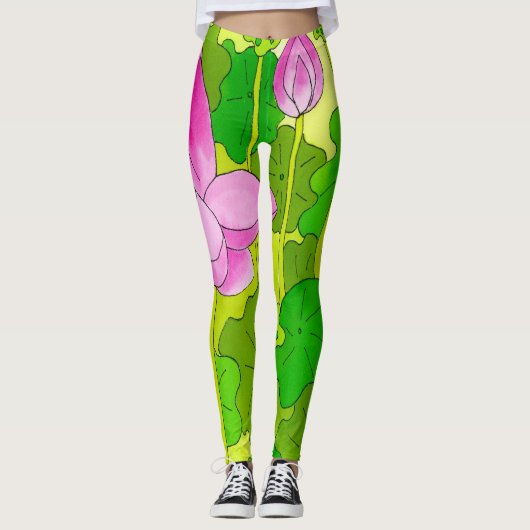 Water Lily Boerderij Leggings (Voorkant)