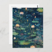Water Lily Briefkaart (Voorkant / Achterkant)